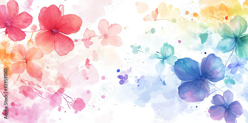 Watercolor Floral Background.