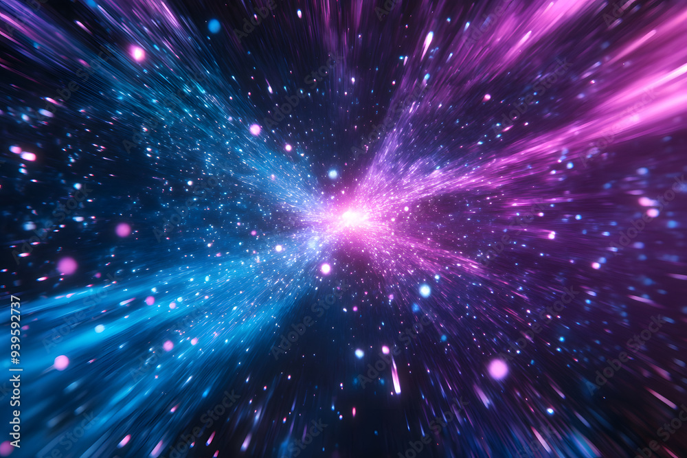 Abstract blue and purple galaxy light background Abstract blue and purple galaxy light background