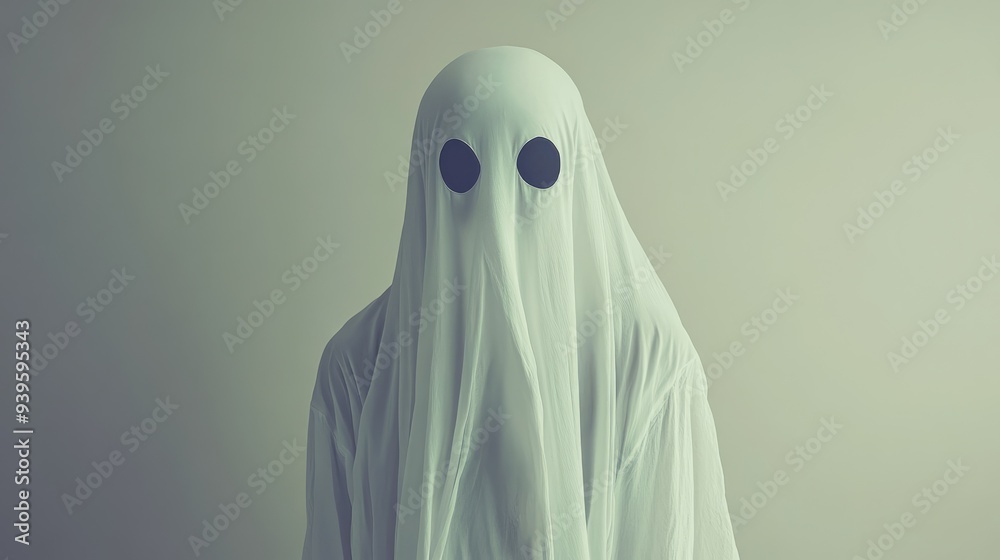 Ghostly Figure in a White Sheet Ghostly Figure in a White Sheet