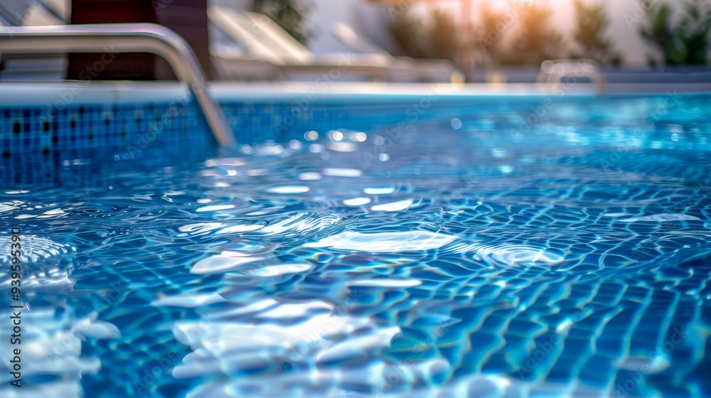 Water in swimming pool background horizontal composition Water in swimming pool background horizontal composition