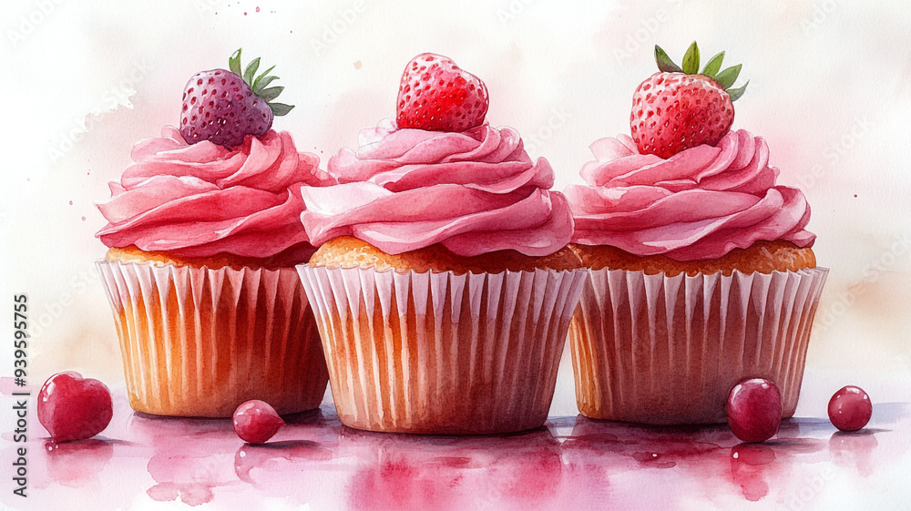 cupcake with pink frosting cupcake with pink frosting