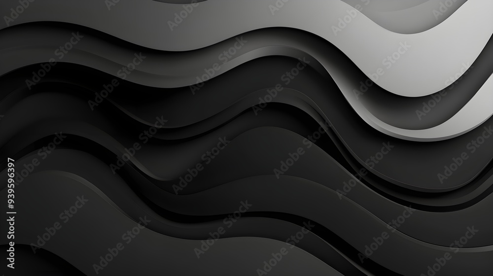 Minimalist black and gray pattern in 3D paper style. Minimalist black and gray pattern in 3D paper style.