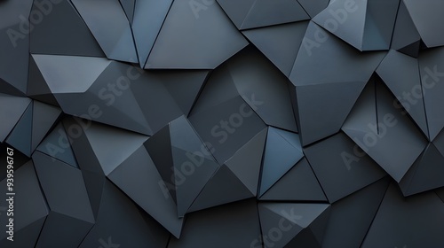 Minimalist black and gray pattern in 3D paper style.