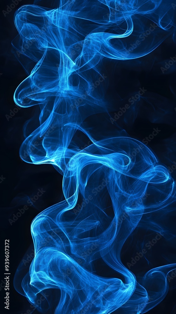 Blue Smoke on Black Background, Abstract Image, Texture, Pattern, Wallpaper, Cover and Screen of Smartphone, Cell Phone, Computer, Laptop, 9:16 and 16:9 Format Blue Smoke on Black Background, Abstract Image, Texture, Pattern, Wallpaper, Cover and Screen of Smartphone, Cell Phone, Computer, Laptop, 9:16 and 16:9 Format