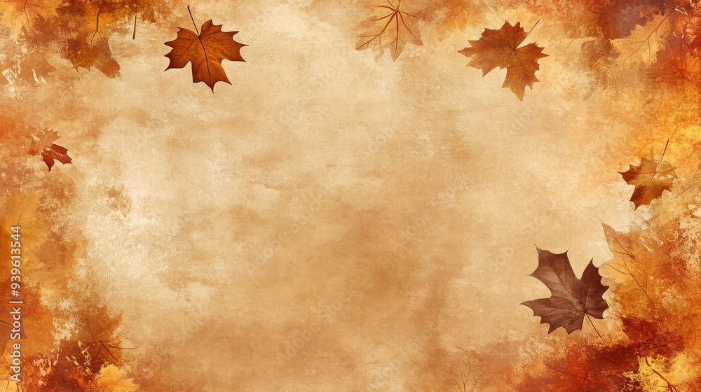 A textured background featuring autumn leaves, ideal for seasonal decorations or invitations. A textured background featuring autumn leaves, ideal for seasonal decorations or invitations.