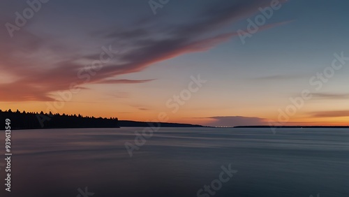sunset over the river, lake, sunset, snow, winter, nature,