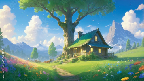Art Viral anime nature wallpaper