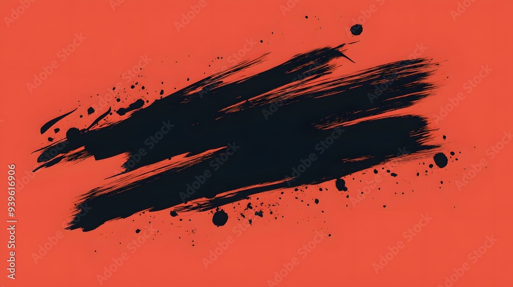 Black Paint Stroke on Red Background, Abstract Image, Texture, Pattern, Wallpaper, Cover and Screen of Smartphone, Cell Phone, Computer, Laptop, 9:16 and 16:9 Format Black Paint Stroke on Red Background, Abstract Image, Texture, Pattern, Wallpaper, Cover and Screen of Smartphone, Cell Phone, Computer, Laptop, 9:16 and 16:9 Format