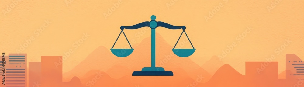 Illustration of a balance scale weighing different economic policies, concept of fiscal responsibility and economic balance Illustration of a balance scale weighing different economic policies, concept of fiscal responsibility and economic balance