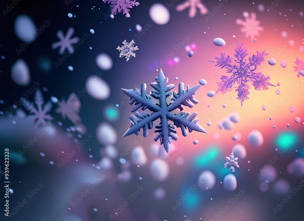 a mesmerizing scene of snowflakes white a mesmerizing scene of snowflakes white