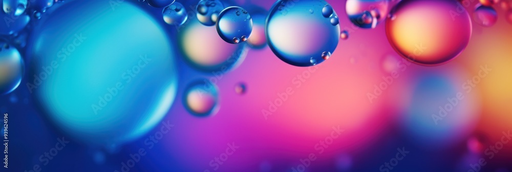 Abstract Oil Droplets in Vibrant Colors