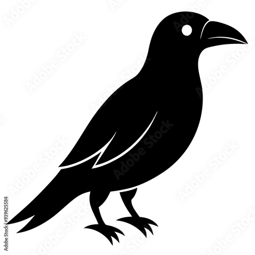 A sleek, popular icon of a raven for mystery book covers.