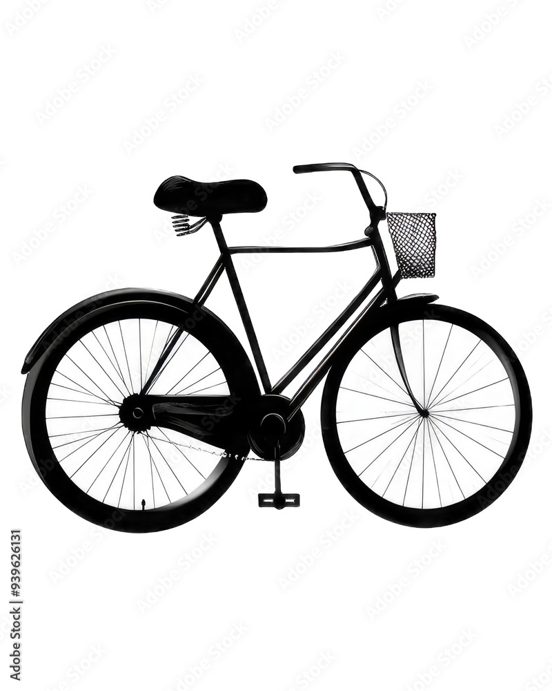 A stylish black bicycle with a basket, perfect for urban commuting or leisurely rides, showcasing a modern design. A stylish black bicycle with a basket, perfect for urban commuting or leisurely rides, showcasing a modern design.