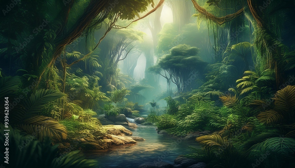 Obraz premium tropical jungle in the jungle