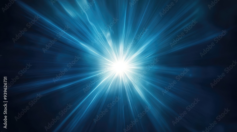 Abstract radial light with diffused, glowing rays in cool tones, emanating from a bright center, creating a serene background. Abstract radial light with diffused, glowing rays in cool tones, emanating from a bright center, creating a serene background.