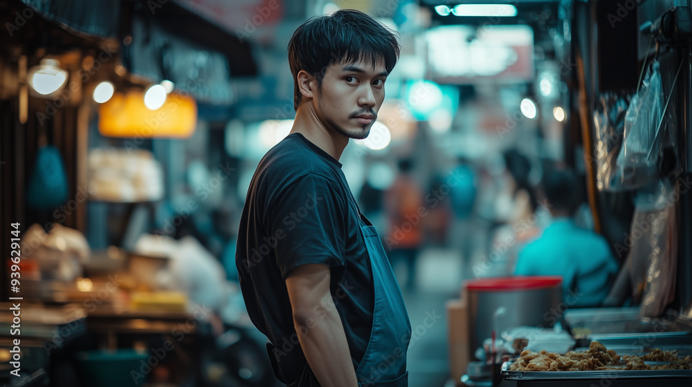 Fototapeta premium asia worker