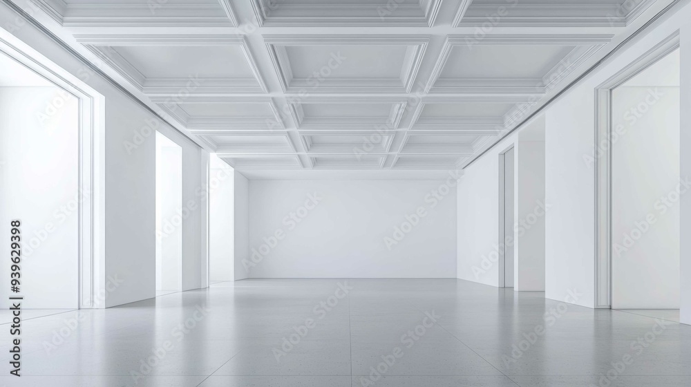 empty classic style white interior empty classic style white interior