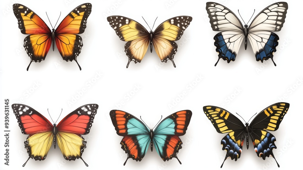 Vector Graphic of Various Butterflies Vector Graphic of Various Butterflies