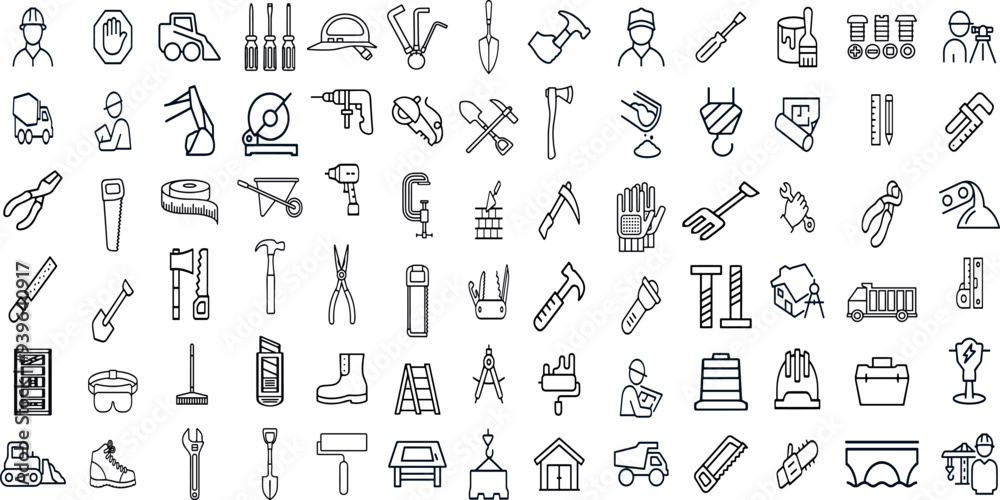 CONSTRUCTION TOOLS EDITABLE ICON CONSTRUCTION TOOLS EDITABLE ICON