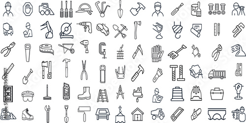 CONSTRUCTION TOOLS EDITABLE ICON 