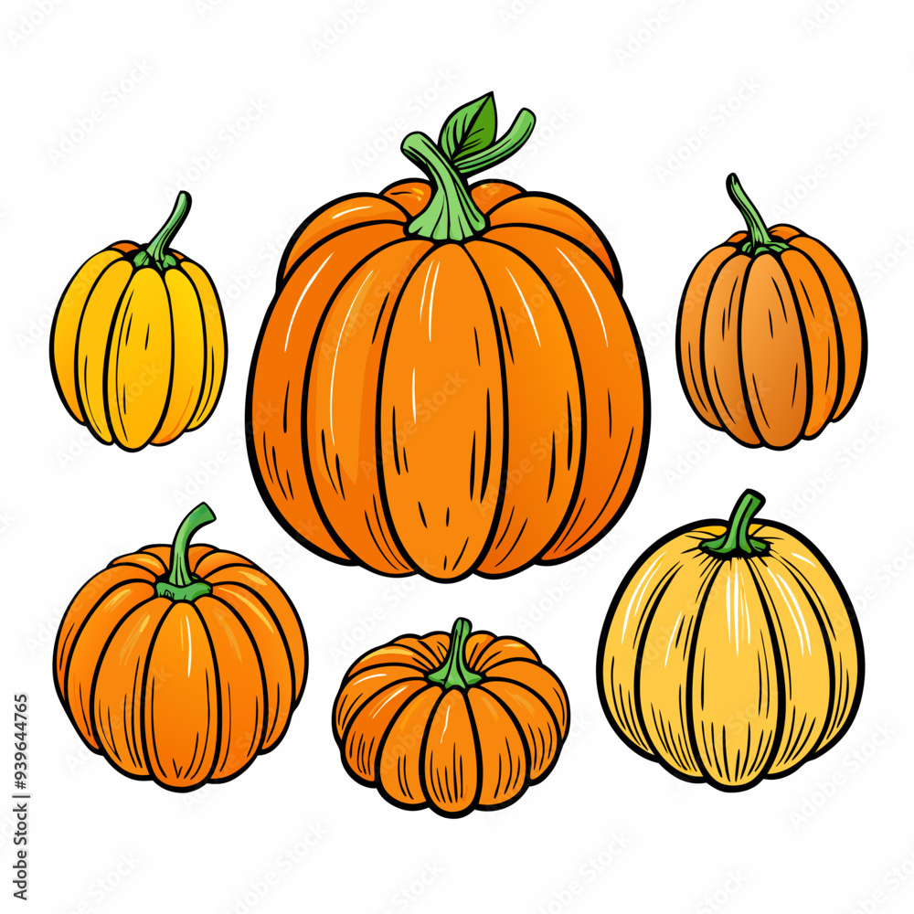 set of pumpkins isolated on white background. PNG Transparent file type with high definition quality And vibrant color grading Available. set of pumpkins isolated on white background. PNG Transparent file type with high definition quality And vibrant color grading Available.