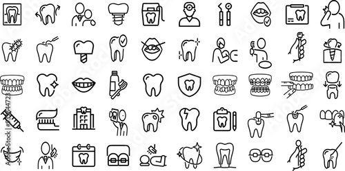 Obraz na płótnie DENTAL EDITABLE ICON 