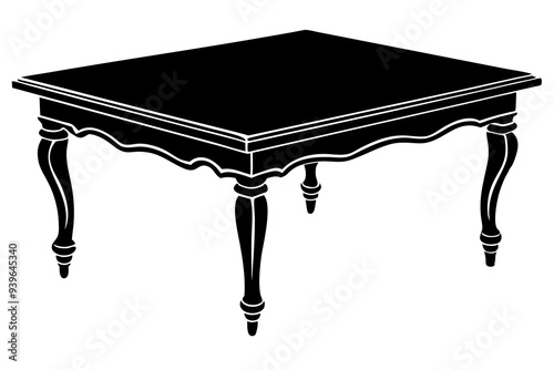 table and chair isolated on white background. PNG Transparent file type with high definition quality And vibrant color grading Available.