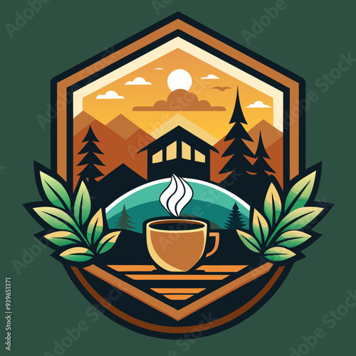 vector illustration of a tea cup
