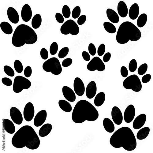 Animal Paw Print Vector Art