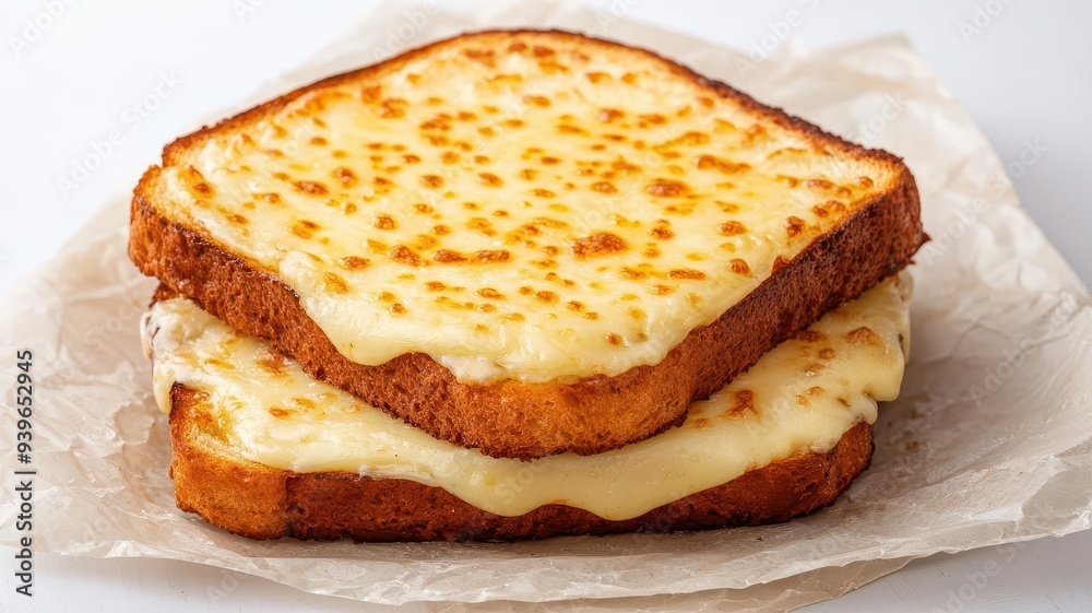 Cheese toast with layers of cheddar, gouda, and parmesan, melted to perfection, photorealistic, hyper-resolution, cheesy overload Cheese toast with layers of cheddar, gouda, and parmesan, melted to perfection, photorealistic, hyper-resolution, cheesy overload
