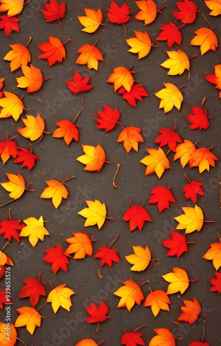 seamless pattern with autumn leaves