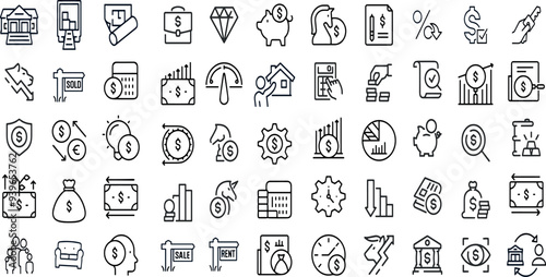 FINANCE EDITABLE ICON SET 