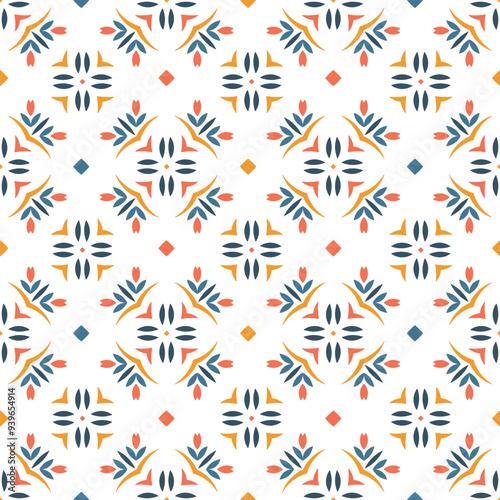 Traditional slavic ethnic pattern. Endless background abstract russian, ukranian, belorussian seamless pattern for fabric print linen textile photo