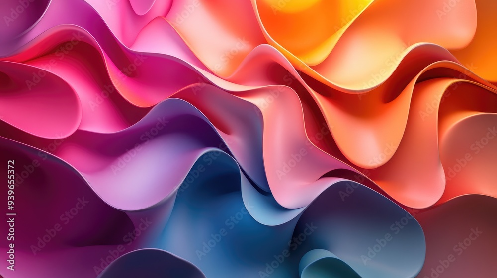 Vibrant Abstract Colorful Wavy Fabric Background Art Vibrant Abstract Colorful Wavy Fabric Background Art