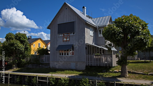 Architecture at the river Trosaan in Trosa, Södermanland, Sweden, Europe
 photo