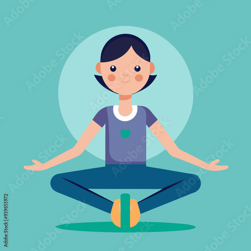 yoga woman vector