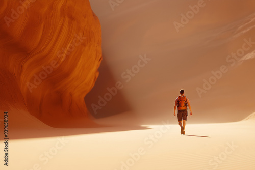 A traveler exploring the an...