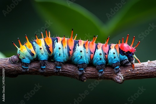 caterpillar on a leaf photo