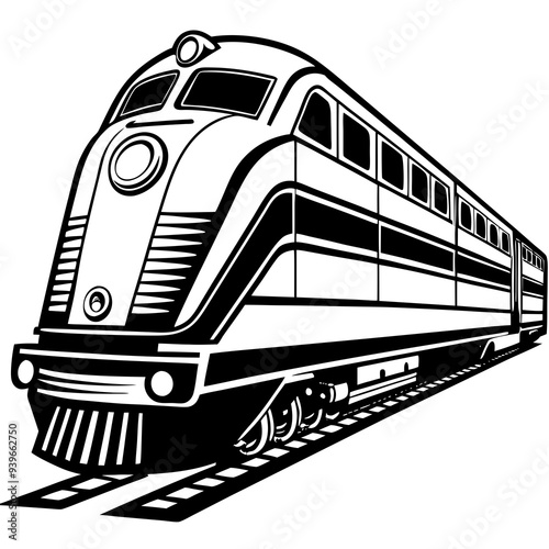 train on a white background
