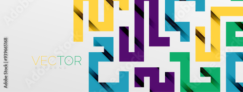 Color bend lines with shadow texture effect. Vector Illustration For Wallpaper, Banner, Background, Card, Book Illustration, landing page