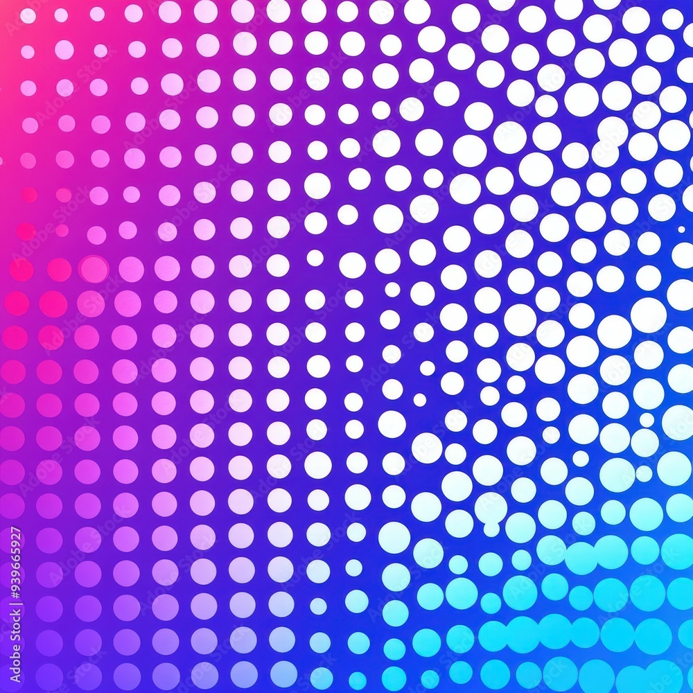 Abstract pattern of gradient dots in vibrant pink and blue tones Abstract pattern of gradient dots in vibrant pink and blue tones