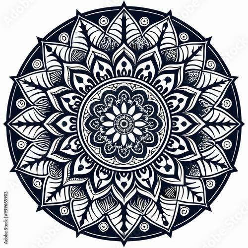 round ornamental round lace pattern