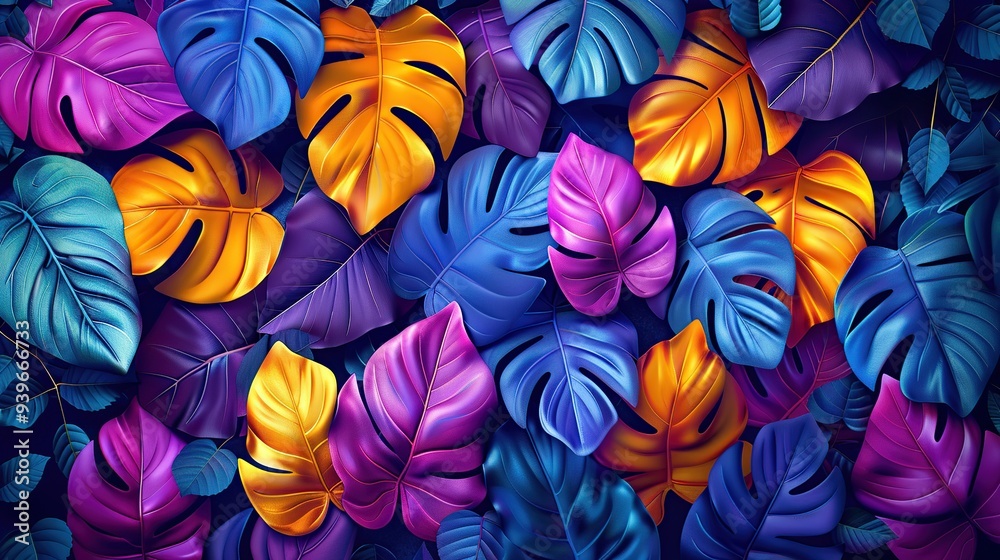 Tropical Leaves Abstract Art Tropical Leaves Abstract Art