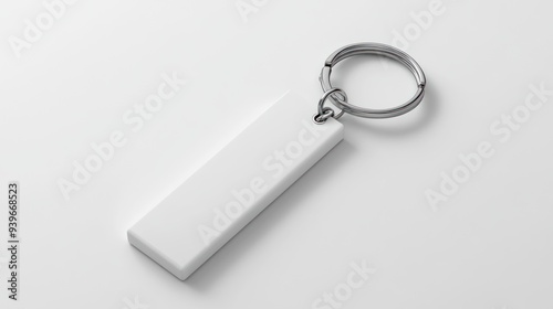Blank White Key Chain Mockup