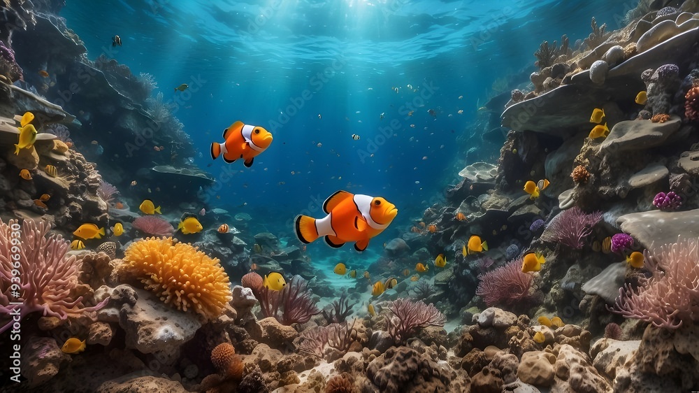 Fototapeta premium fish in deep sea