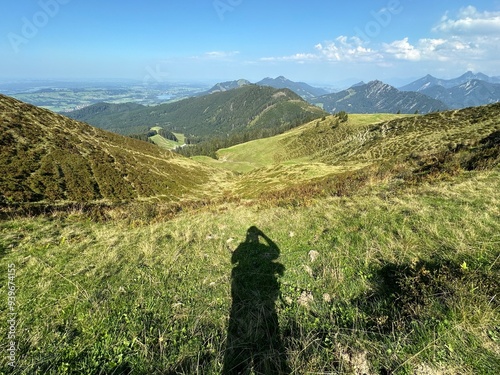 Mountain landscape with shadowed photographer 😀