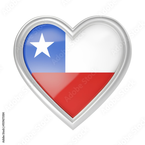 Free Download Heart of a flag Chile - GFXLoad