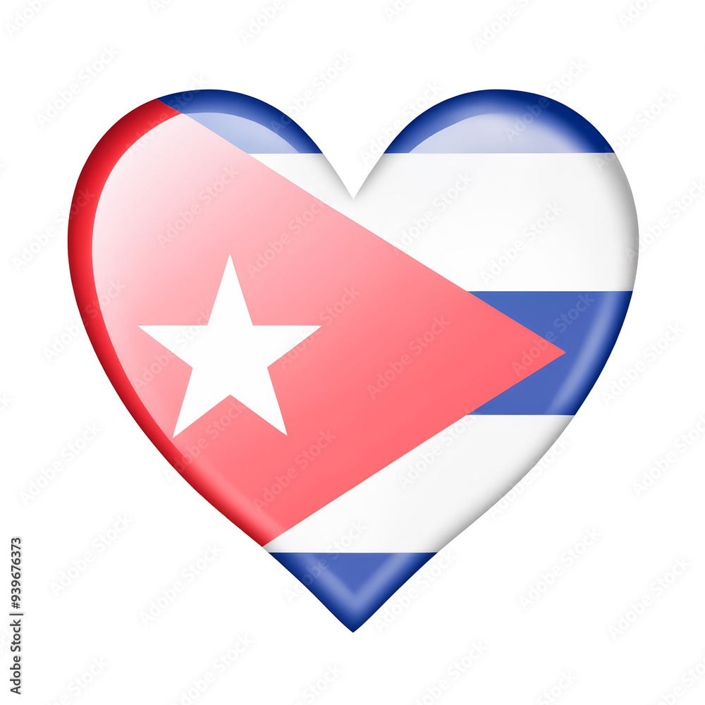 Heart of a flag Cuba Heart of a flag Cuba