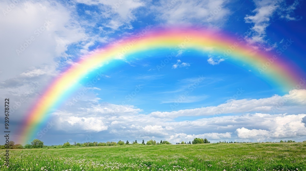 Natural beauty with bright rainbows and spring views Natural beauty with bright rainbows and spring views