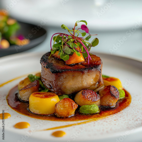 A beautifully plated fusion...